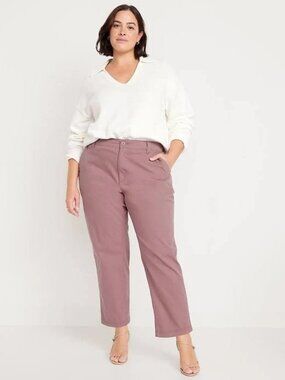 Old Navy High Waisted Chino Pants in Skylark Plus Size